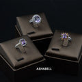 ASHABELL Purple Laboratory Cultivated Gem Ring S925 Sterling Silver 5A Zircon Crystal Welephant Turkish Engagement Rings Round -