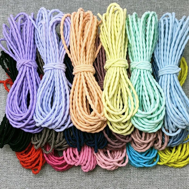 Wholesale High Elasticity Thin Bean Tie Colorful Hair Rope Elastic Band Handmade DIY Hair Ring Hair Tie Accessories Material