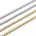 Daochong Custom Wholesale Jewellery Chain Bulk Women Gold Plated Thin Cuban Link Chain Sterling Silver Jewelry Necklace