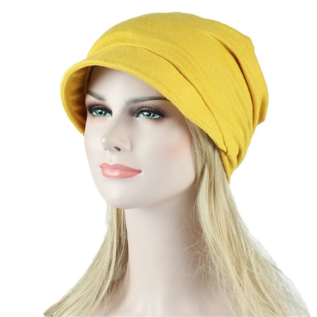 Women Soft Satin Lining India Hat Stretch Sleep Cap Muslim Ruffle Cancer Chemo Hat Beanie Scarf Turban Head Wrap Cap