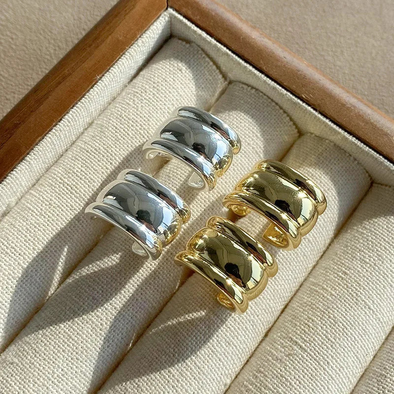 New Style Cold Style Ear Clips High-end Niche Earrings