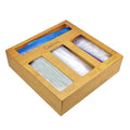 Bamboo Baggie Holder Ziplock Bag Storage Container Organizer Dispenser for Drawer