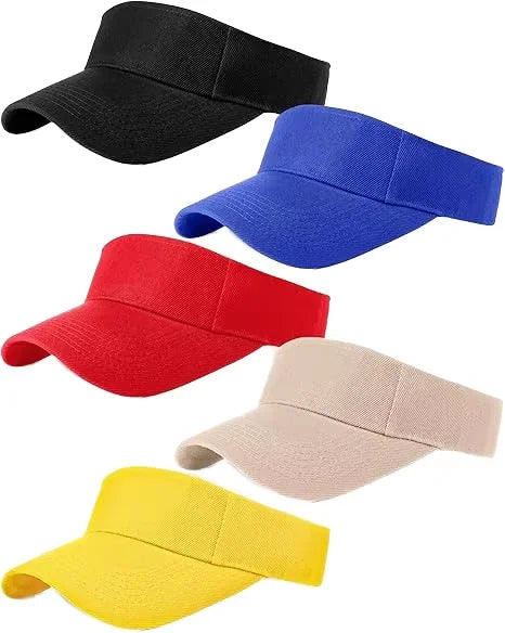 Summer Sun Protection Solid Color Visor Caps Wholesale Adjustable Custom Logo Outdoor Travel Cycling Sport Caps