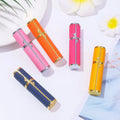 Low MOQ Best Selling 5ml Travel Size Aluminum Luxury PU Leather Cosmetic Mini Pocket Refillable Metal Perfume Bottle