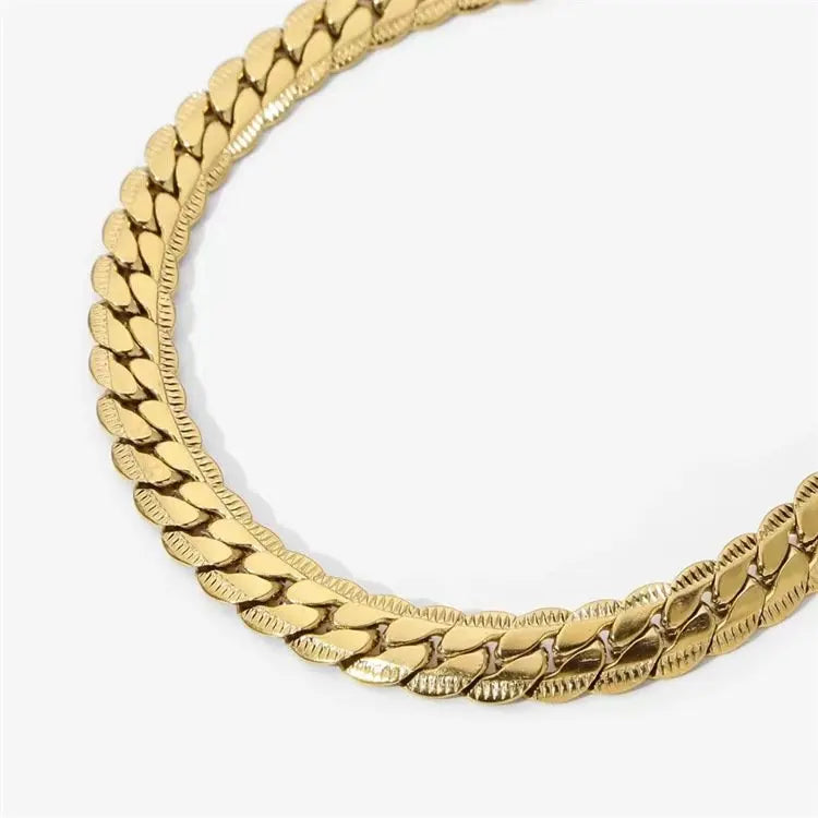 4mm-8mm Miami Custom Hip Hop Classic Silver Flat Cuban Link Chain Zircon Geometric Titanium-Stainless Steel Unisex Charm