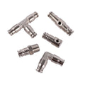 1/4 Inch Pneumatic Fittings OD 6.35mm Tube Metal Quick Connect High Pressure Air Hose Connector Push in Fitting