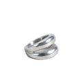Personality Exquisite Silver Plated Thick Stainless Steel Double Circles Rings