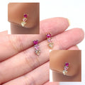 Gaby Surgical Steel Piercing Nose Ring Stainless Steel Nose Rings for Women Heart Earring Nose Studs Body Piercing Jewelry
