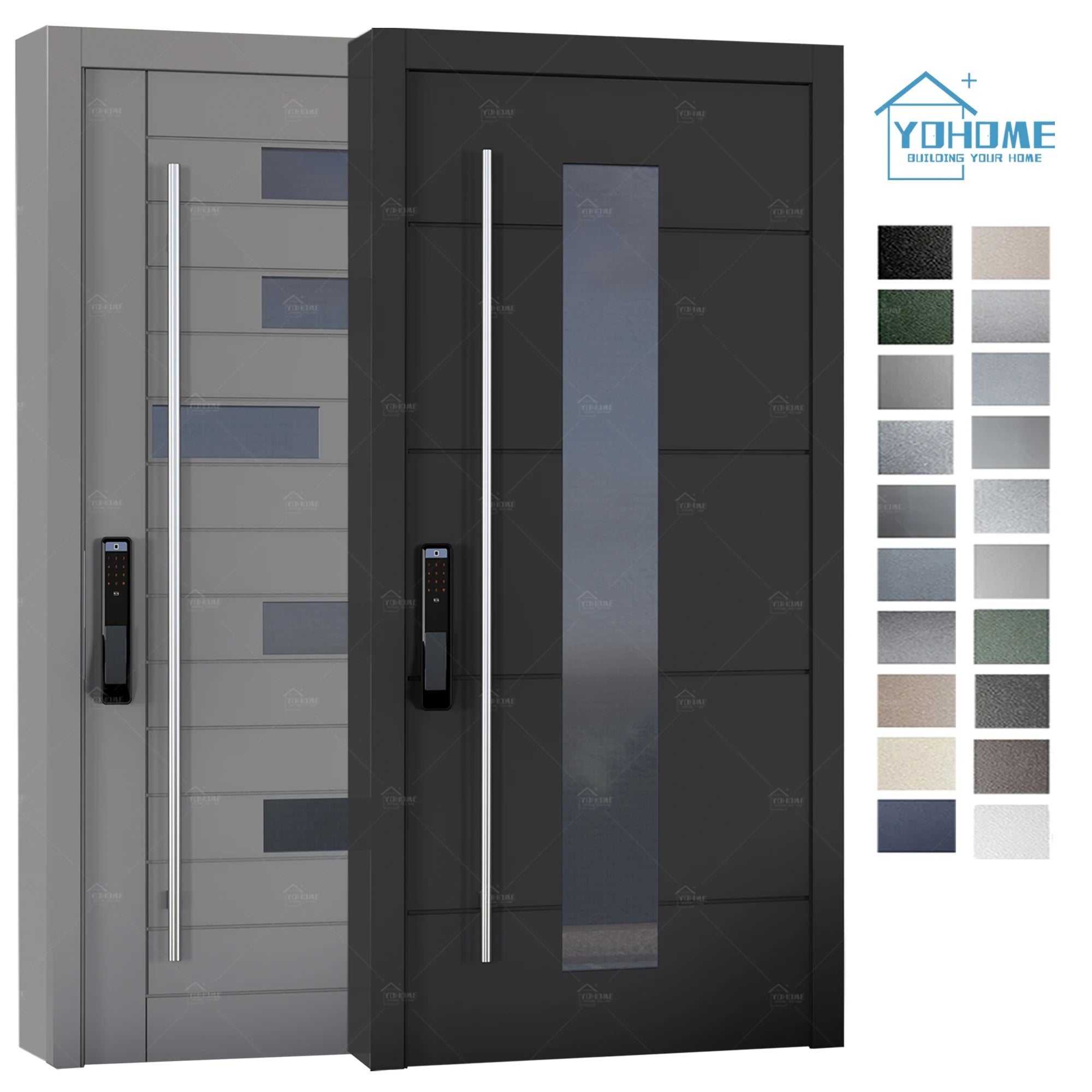 Canada Standard Custom Aluminum Threshold Black Burglary Protection Pivot Security Door With Aluminum Exterior Door