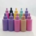 30ml Flat Shoulder Glass Dropper Bottle 30 Ml Frosted Glass Essential Oil Bottle With Dropper 1oz Serum Oil Bottle Packaging