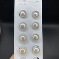 High Luster 4A Flatback Pearl Button Pearl 12-12.5mm Natural Freshwater Loose Button Pearl for Jewelry Making
