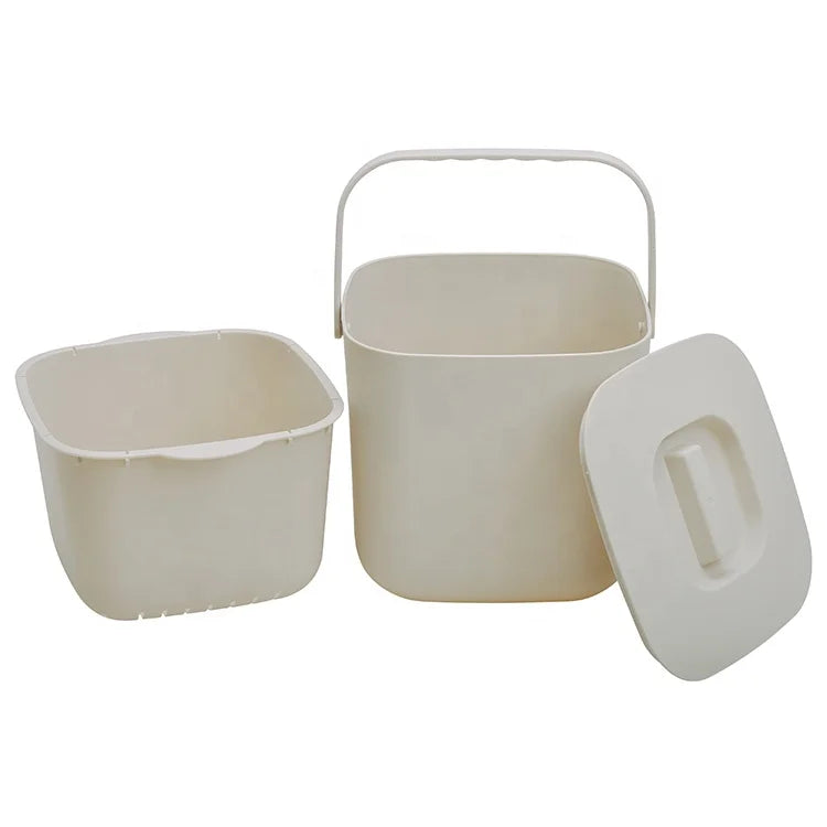 Modern Household Quadrate 7L Compost Bin Rubbish Bin Customized Compost Pail for Food Waste Compost Bucket