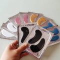 Custom Logo Black Collagen Eye Mask Remove Eye Bags 24k Gold Under Eye Gel Mask Patches