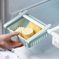 Adjustable PP Refrigerator Storage Rack Rectangle-Shaped Fridge Freezer Shelf Holder Space-Saving Kitchen Food Container Drawer