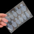 BIN Nail Salon Supplies French Crystal Nail Mould Silicone Sticker 12pcs a Bag  for Nail Beauty