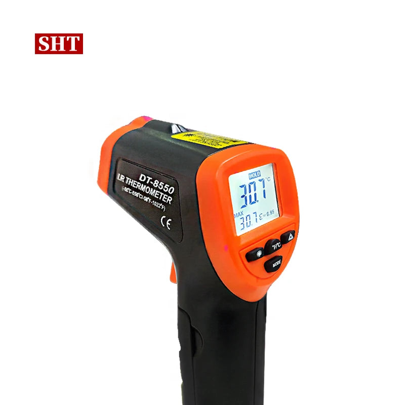 Infrared Digital Pyrometer Temperature Monitoring Ir Thermometer for Industry Pizza Tools