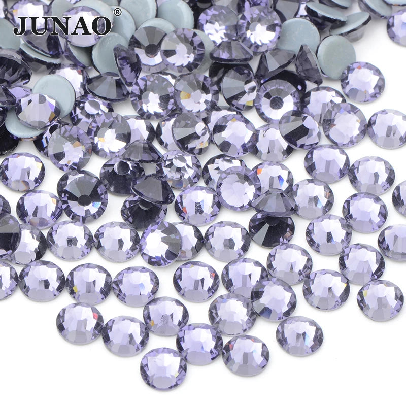 JUNAO SS3-SS20 Iron on Diamonds 1440pcs Loose Horfix Rhinestones Dress Decorations DIY Crystals With Strong Glue Wholesale
