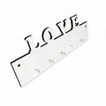 Personalized DIY Photo Print Hook Metal MDF Wood Sublimation Blanks Double Hanging Toiletry Hooks for Keychains Bag Living Room