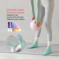 Low MOQ Custom Logo Pilates Yoga Sports Socks Anti Slip Grip Breathable Mesh Knitted Socks