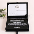 New Style Black Velvet Hardcover Wedding Invitations Box with Gold Foil Acrylic Invitation Card for Wedding and Party