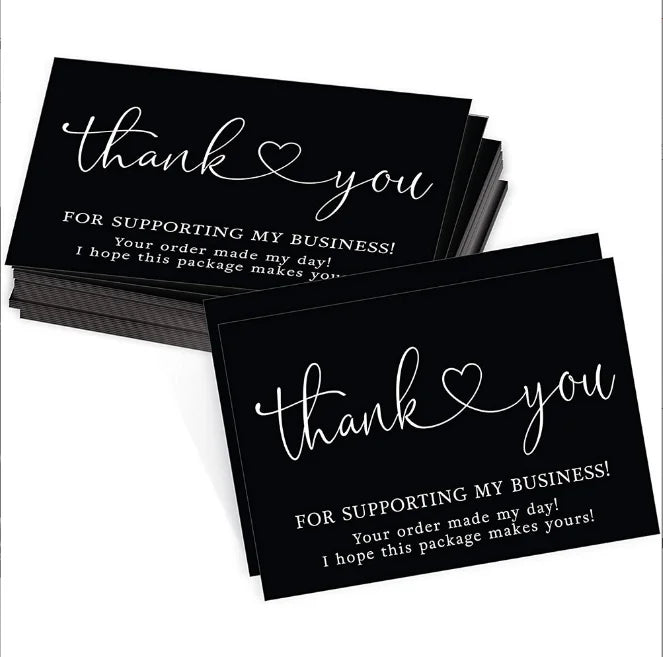 Black Thank You Card Art Paper Card Thank You Gift Car d Packaging English Card