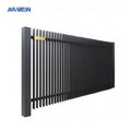 Modern 6-Foot High Aluminum Metal Modular Fence Stylish Horizontal Yard Layout for Outdoor Garden Privacy 3D Modelling Included