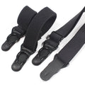 Garment Accessories 12mm Transparent Rubber Nylon Coated Alloy Suspender Garter Clip Black Suspender Clips