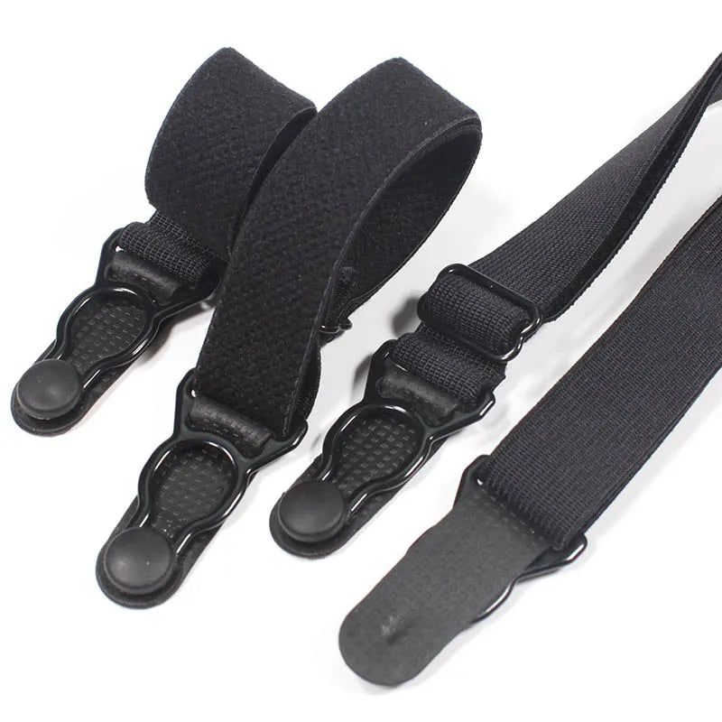 Garment Accessories 12mm Transparent Rubber Nylon Coated Alloy Suspender Garter Clip Black Suspender Clips