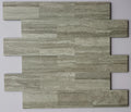 Self-Adhesive Mosaic Tile with Wood Pattern for Backsplash of Kitchen Strip Subway Tile PVC Sticker DIY Peel and Stick Wall Tile