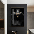 African Women Light Luxury Style Diamond Crystal Porcelain Painting Art Decorative Painting