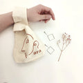 Custom Printed Women's Twist Cotton Tote Bag Small Handbag for Accessories with Music Feature