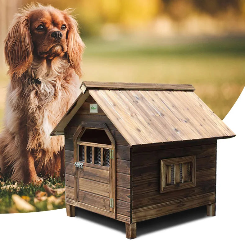 Dogs Kennels for Outside Dog House Wood Cage Kennel Villa Pet House Made of Wood