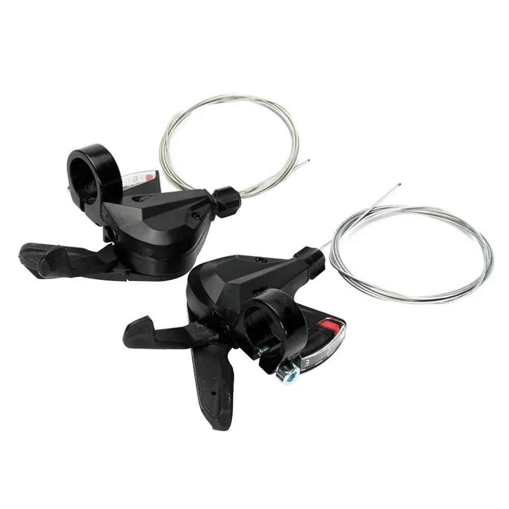 3x8-Speed Shift Lever Shifter Right Left Bicycle Derailleur Mountain Hybrid Bike Parts Black