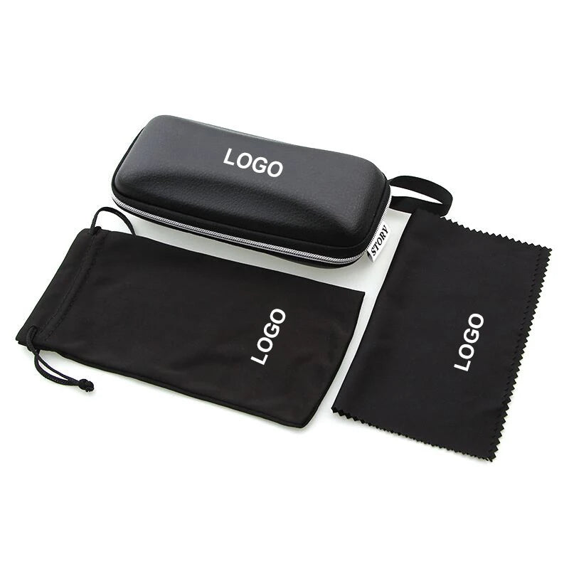 Classic Sunglasses Case Custom Logo Glasses Box Zip Case Eyeglasses Package Storage Accessory Pouch Bag Cloth case Suit