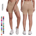 Women Soft Breathable V Shaped Compression Activewear Running Cycling Ladies Custom High Waist Gym Yoga Biker Cycling Shorts