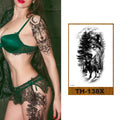 Rich Style Wolf lion Forest Black Mystery Mist Washable Body Tattoo Sticker