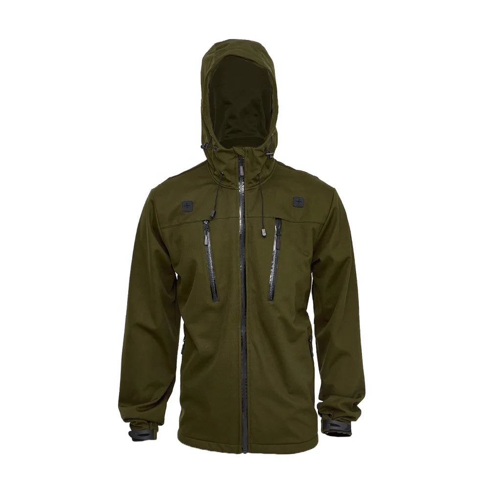 Men's Fleece Hoodie Jacket Warm Winter Sport Outdoor Waterproof Jacket