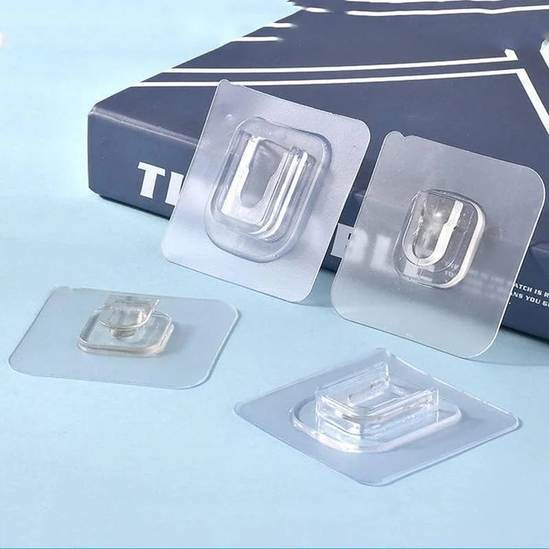 Suction Cup Sucker Transparent PVC Multifunctional Double-sided Adhesive Wall Hooks for Bathroom Coat Rack High Precision Rails