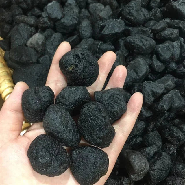New Arrivals High Quality Aerolite Moldavite Raw Gemstone Natural Black Meteorolite Raw Stone for Sale