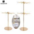 Gold Metal Rotating Jewelry Display Rack Hanging Organizer Tower Rack for Necklaces Bracelets Rings Storage