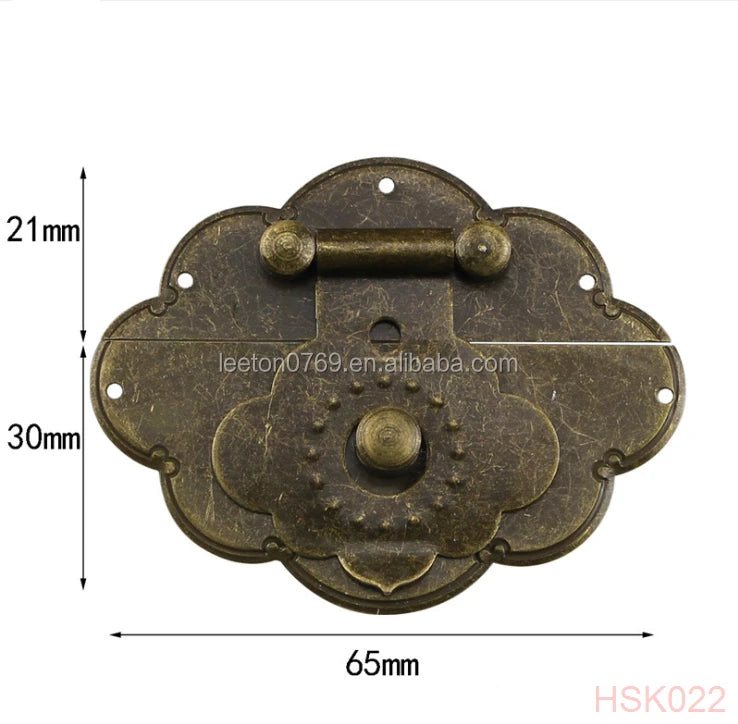 Stock Supply Box Accessories 65 X 50mm Large Sized Metal Antique Brass Wooden Box Locks