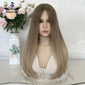 New Pretty Warm Blonde Straight Quality Human Hair Hd Lace Wig With Long Ombre Invisible Lace Frontal Wig for Women