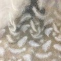 New Design Sequins Embroidery Lace With Ivory Beads and Pearls Luxury Mesh 3D Beaded Lace Fabric