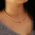 SC Hot Selling Retro Geometric Necklace Stylish Minimalist Jewelry Necklace Gold Plated Thick Chain Necklace for Women