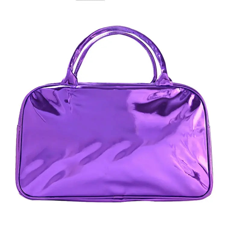 Custom Soft Pu Leather Duffel Bag with Zipper Closure Waterproof Outdoor Travel Sport Shoulder Bag for Unisex