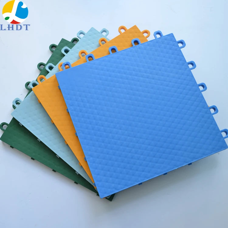 LHDT CE Removable Interlocking pp Garage Floor Tiles Rubber Floor for Garage Hangar Patio Showroom Event Floor