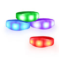 Fashion New Product Multi Color Changing Luminous Glow Logo Bracelets Semi-silicone LED Sound Activated Bracelet