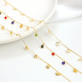 Jewelry Making Chains Materials Brass 18k Gold Plated Hand Catenary Accessories Colored Gems Chain