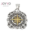 Hot Selling Retro Stainless Steel Compass Pirate Necklace Wholesale 33*29mm Vintage Luxury Pendant for Men