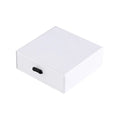 CSMD 9x9x3cm Chinese Manufacturer Customize Gift Packaging Cheap Price Black Tap Decoration Slide White Jewelry Box for Necklace